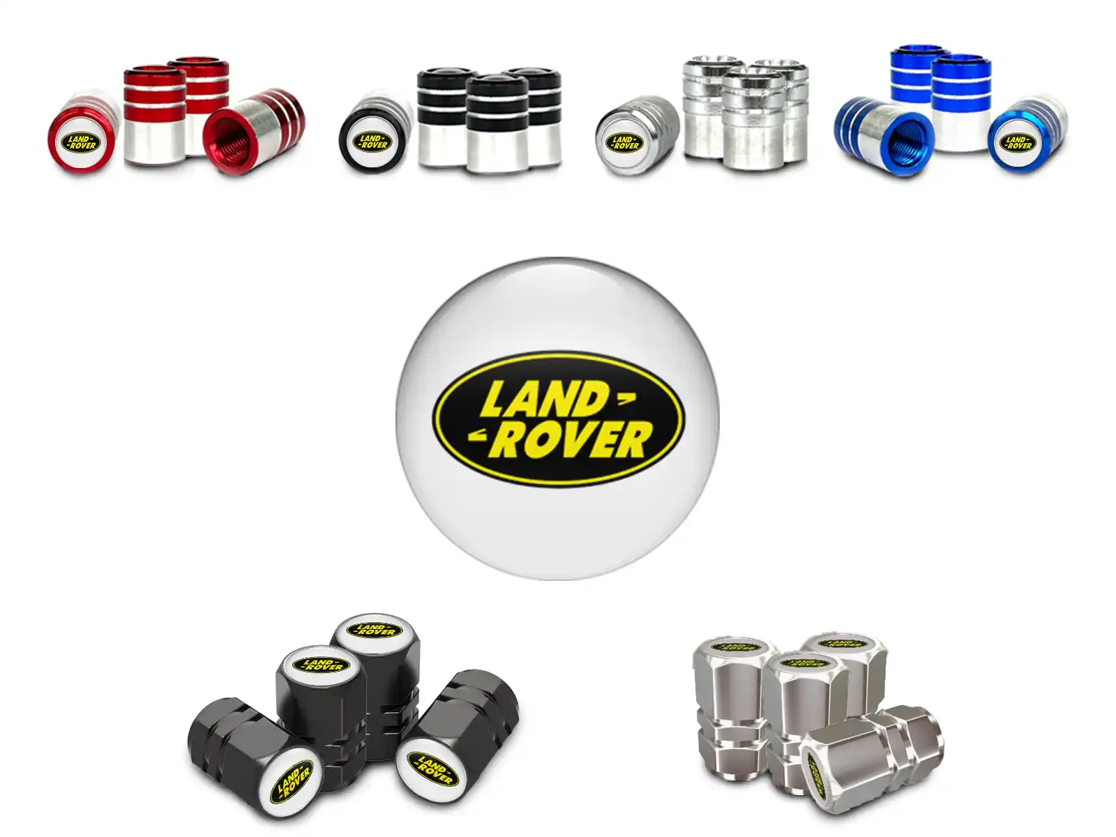 Land Rover Bouchons Valve Pour Voiture Style Métallique
